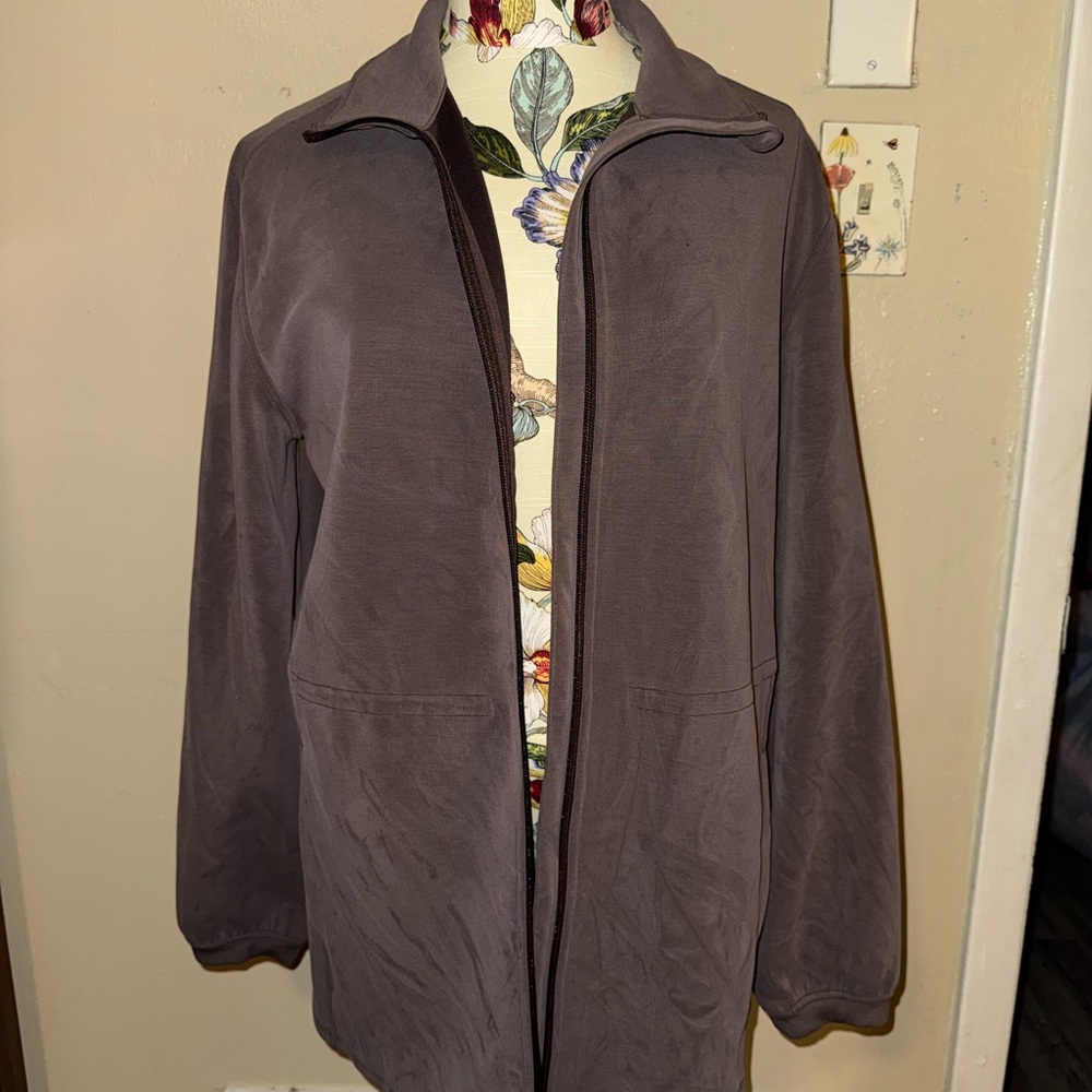 Lululemon espresso brushed softstreme zip up jacket